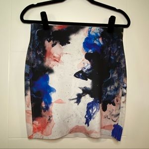 Zara laser cut neoprene skirt